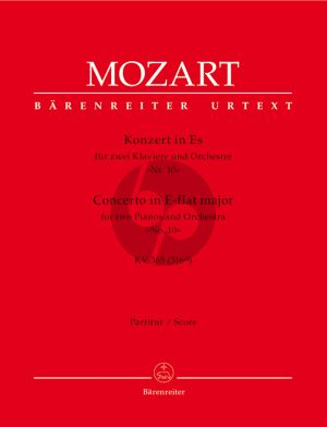 Mozart Konzert No.10 Es-Dur KV 365 (316a) für zwei Klaviere und Orchester Partitur