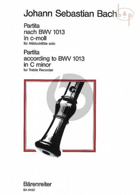 Partita nach BWV 1013 c-moll Altblockflöte