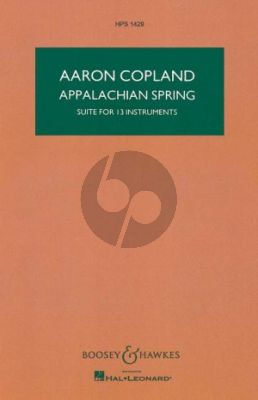 Copland Appalachian Spring Suite 13 Instruments Study Score