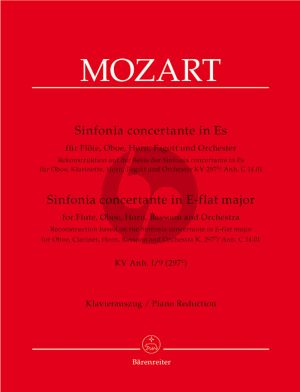Mozart Sinfonia Concertante Es-dur KV Anh.I/ 9 (297b) (Flöte-Oboe-Horn-Fagott-Klavier) (Michael Töpel) (Barenreiter)