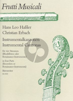Hassler Instrumental Canzonas in 4 Parts (4 Recorders or Renaissance Instr.) (Score/Parts) (Ulrich Schmid)