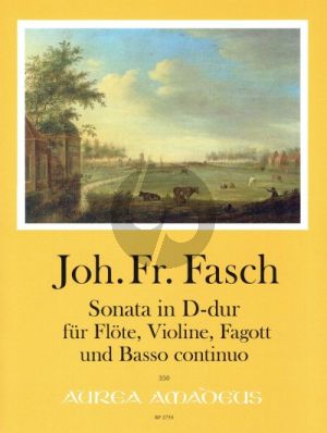 Fasch Sonate D-dur Flöte-Violine-Fagott-Bc (Part./Stimmen) (Wolfgang Kostujak)
