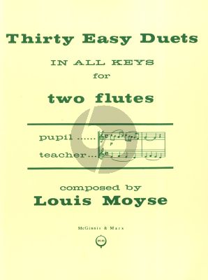 Moyse 30 Easy Duets in all Keys 2 Flutes