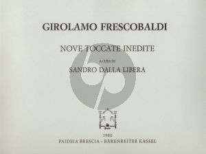 Frescobaldi Nove Toccate Inedite dall’intavolatura di Torino Organo (Paideia)