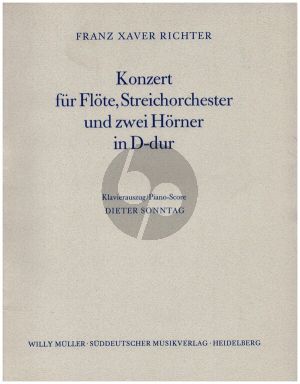 Richter Konzert D dur Flote-Str-2 Hrns Ausgabe Flote-Klavier (Herausgegeben von Diter Sonntag)