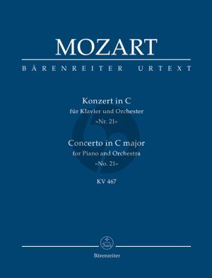 Mozart Concerto C-major KV 467 Piano-Orchestra Study Score