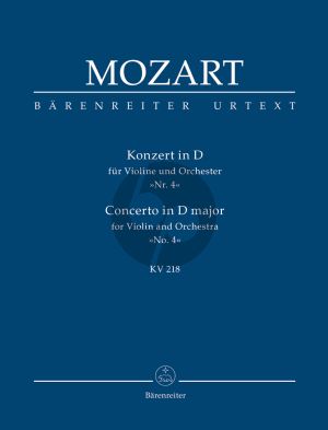 Mozart Concerto for Violin and Orchestra No. 4 in D major KV 218 Study Score