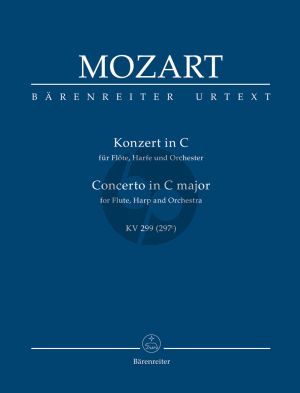 Mozart Konzert C-dur KV 299 (297c) Flöte-Harfe und Orchester Studienpartitur (Franz Giegling) (Barenreiter-Urtext)