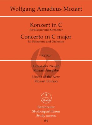 Mozart Klavierkonzert C-dur KV 503 Klavier und Orchester Taschenpartitur