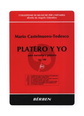 Castelnuovo-Tedesco Platero y Yo Op.190 Vol.3 Narrator with Guitar