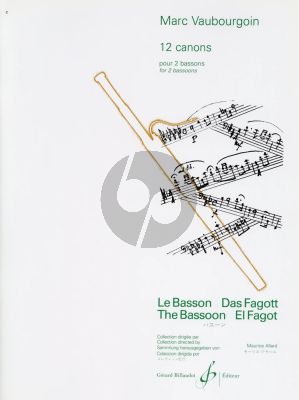 Vaubourgoin 12 Canons for 2 Bassoons (Medium Grade)