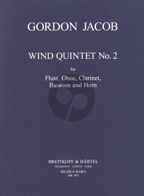 Jacob Quintet No. 2 Woodwind Quintet (Score/Parts)