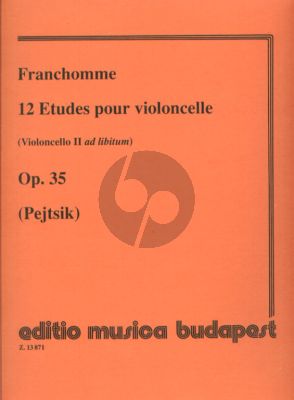 Franchomme 12 Studies Op.35 (2nd Cello ad Lib.) (Pejtsik)