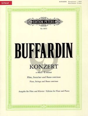 Buffardin Konzert e-moll Flöte-Streicher-Bc (Klavierauszug) (Horst Augsbach)