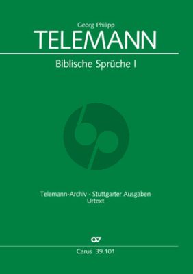 Telemann Biblische Sprüche Vol.1 SS[B] or SA[B]-2 Vlns [Va] ad lib.-Bc) Full Score (Telemann-Archiv)