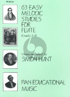 Hunt 63 Easy Melodious Studies for Flute (grades 1 - 5)