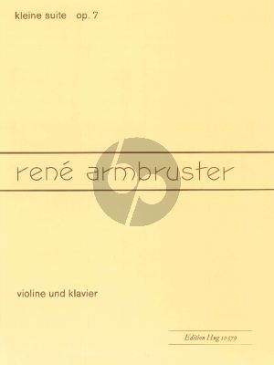 Armbruster Kleine Suite Op.7 Violine-Klavier