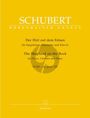 Schubert Der Hirt auf dem Felsen Op.Posth.129 (D 965) (Sopran Stimme-Klarinette[Bb]-Klavier) (Walther Dürr)