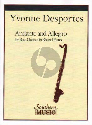 Desportes Andante and Allegro for Bass Clarinet and Piano