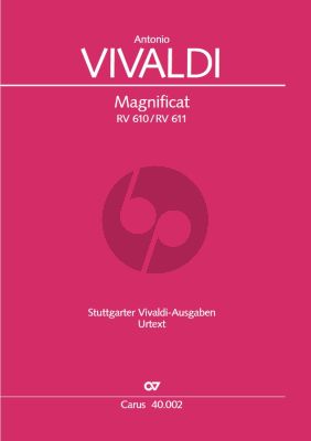 Vivaldi Magnificat RV 610 SSAT Soli-SATB-Orchestra Version 1 + Version 2 Full Score (Herausgeber Gunter Graulich)