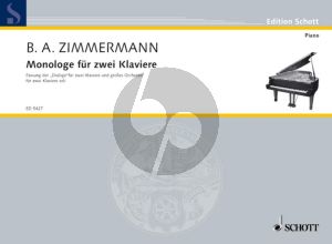 Zimmermann Monologe für 2 Klaviere