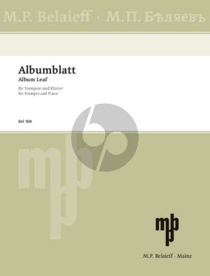 Glazunov Albumblatt Trumpet and Piano