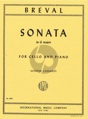 Breval Sonata G-major for Cello and Piano (Gaspar Cassado)