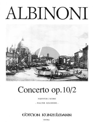 Albinoni Concerto g-moll Op.10 / 2 Violine-Streicher-Bc (Partitur) (Walter Kolneder)