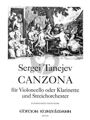 Taneyev Canzona Violoncello or Clarinet and String Orchestra (piano reduction) (Thomas-Mifune)