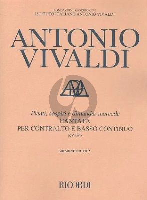 Pianti Sospiri Dimandar Mercede RV 676 Cantata for Alto Voice and Piano