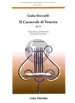Briccialdi Il carnevale di Venezia Op.78 Flute and Piano (edited by Leonardo de Lorenzo)