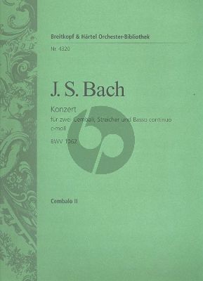 Bach Konzert c-moll BWV 1062 2 Cembali-Streicher-Bc Cembalo 2