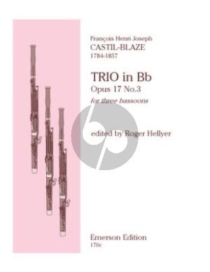 Castil-Blaze Trio Op.17 No.3 for 3 Bassoons (Parts)