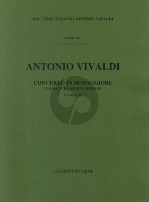 Vivaldi Concerto B fl. maj. F.VIII n.24 bassoon-strings-cembalo