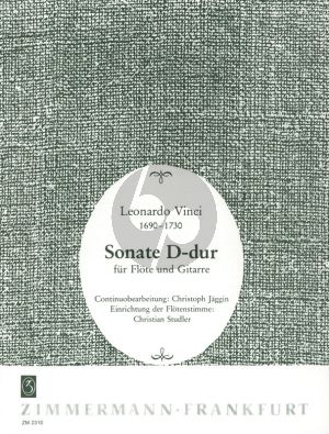 Vinci Sonate D-dur Flöte und Gitarre (transcr. Christian Studler und Christoph Jaeggin)