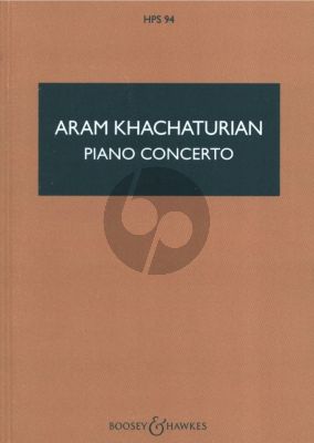 Khachaturian oncerto for Piano and Orchestra Studyscore