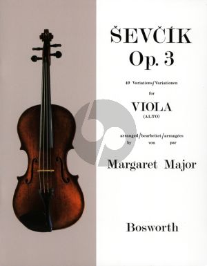 Sevcik 40 Variations Op.3 for Viola (Altviool) (arranged by Margaret Major)