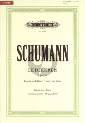 Schumann Liederkreis Op.39 (Hoch) (Urtext) (Originaltonarten) (Hans Joachim Köhler)