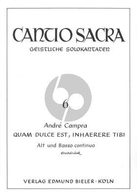 Campra Quam Dulce Est Inhaerere Tibi Alt Stimme und Bc