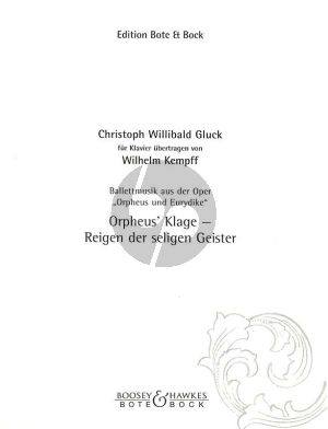 Gluck Balletmusik aus Orpheus und Eurydike Klavier (transcr. Wilhelm Kempff)