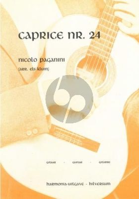 Paganini Caprice No. 24 Gitaar (transcr. Els Kluin)