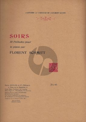 Schmitt Soirs Op.5 (10 Preludes) Piano