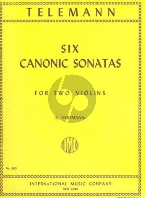 Telemann 6 Canonic Sonatas TWV 40:118-123 2 Violins (Herrman)