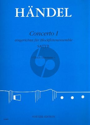 Handel Concerto No.1 5 Blockfloten (SATTB) Ed. Ulrich Herrmann Partitur/Stimmen