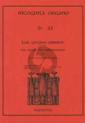 Umbreit 4 Chorale mit Veranderungen Orgel (Incognita Organo 33) (Ewald Kooiman)