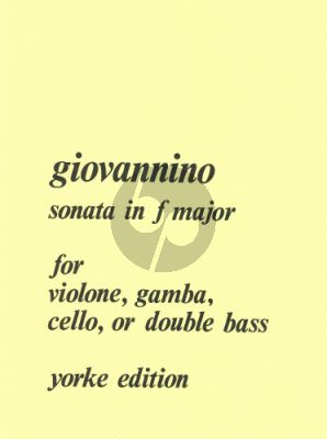 Giovannino Sonata F-major Double Bass and Piano (edited by Rodney Slatford)