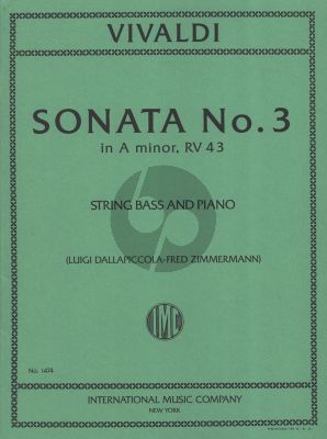 Vivaldi Sonata No.3 a-minor RV 43 Double Bass and Piano (Fred Zimmermann and Luigi Dallapiccola)