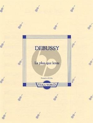 Debussy La Plus que Lente viola-piano