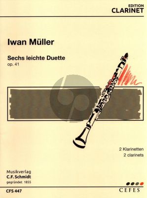 Muller 6 Leichte Duette op.41 2 Klarinetten