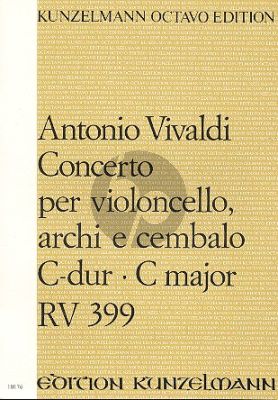 Vivaldi Konzert C-dur RV 399 Violoncello-Streicher Bc Partitur (Istvan Mariassy)